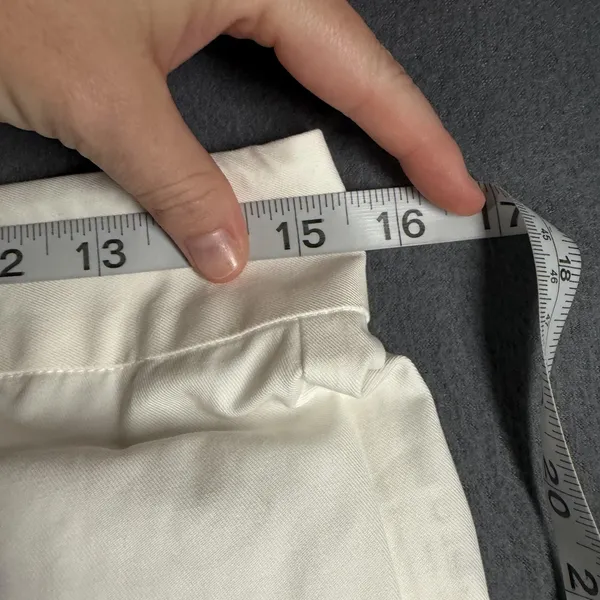 Grey Lab Cargo Pants Womens L White Wide Leg Cotton Twill Utility Pockets Casual - Image 6