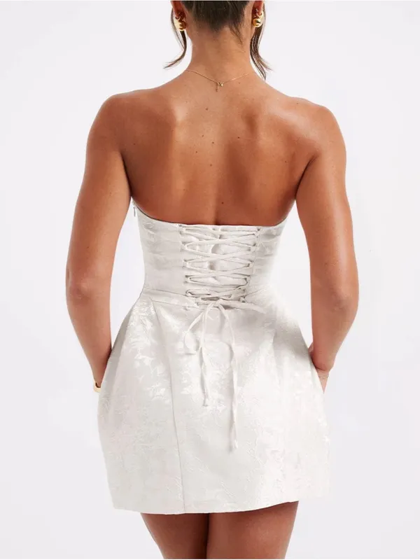 Babyboo ELENORA MINI DRESS in IVORY Size: M - Image 4