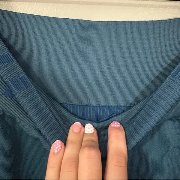Gymshark Geo Seamless 7/8 Leggings Teal Blue - Image 6