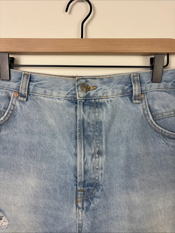 Free People We The Free Now Or Never Denim Shorts Women’s Size 33 Distressed - Image 3