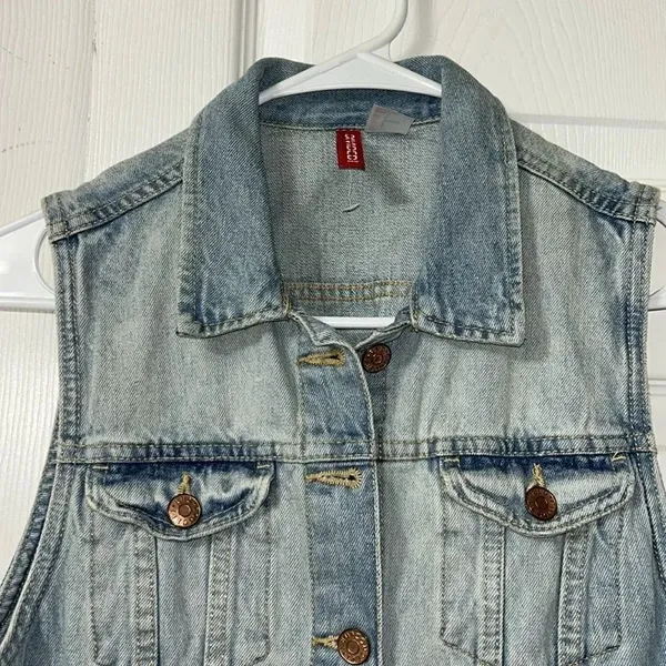 H&M Blue Jeans Denim Vest(Size 8) - Image 6