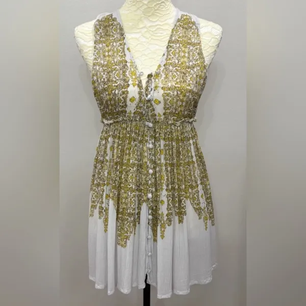 Free People Eloise Mini Dress – Boho Floral Festival Style | Size Large - Image 5