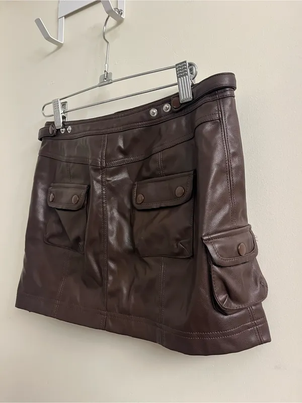 LPA Geronimo Faux Leather Mini Skirt XS - Image 7