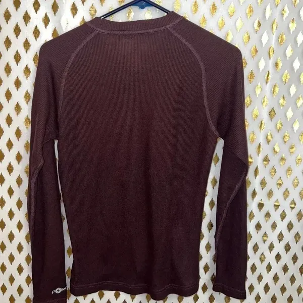 Carhartt women’s thermal long sleeve shirt brown burgundy force size S - Image 2