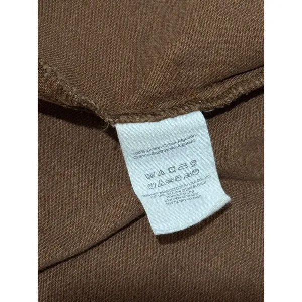 Free People Womens Denim Jacket Brown Eisenhower Slouchy Cropped Jean Medium - Image 10