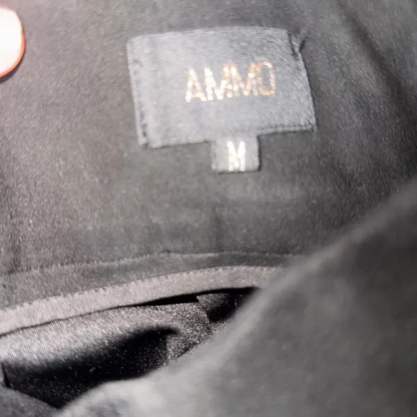 Ammo Suede High Rise Black Pants Gold Zipper Detail Size Medium. - Image 6