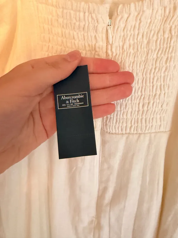 Abercrombie and Fitch cream slip dress - Image 4