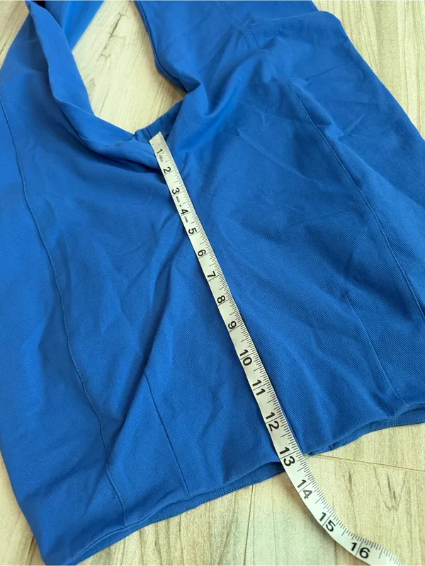 Free People Wide Leg Slit Pants Blue Size Medium - Image 5