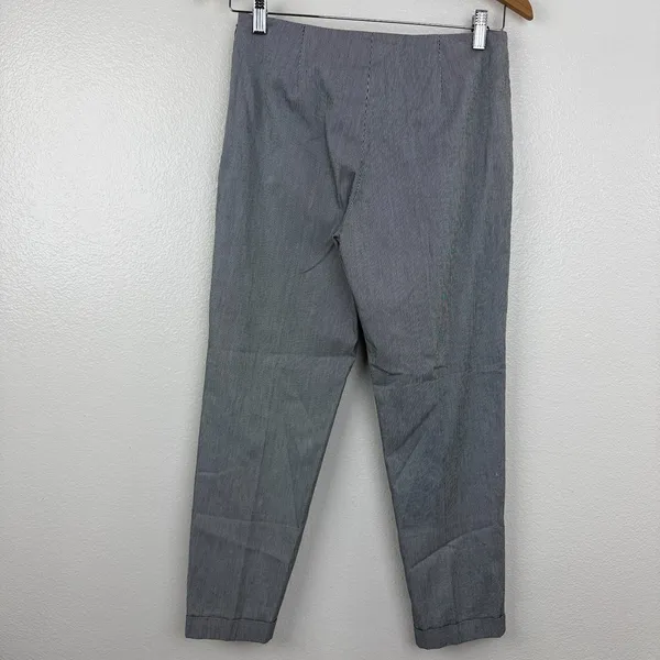 Piazza Sempione Jacqueline Trouser Pants Womens 40 Black White Stripe Career 25" - Image 10