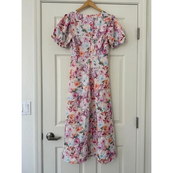 Floral Sweetheart Midi Dress size medium - Image 2