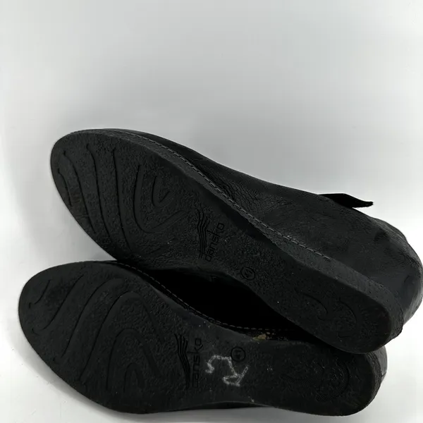 Dansko Lanie Mary Jane Wedge Burnished Nubuck Leather Memory Foam Black 10.5 - Image 7