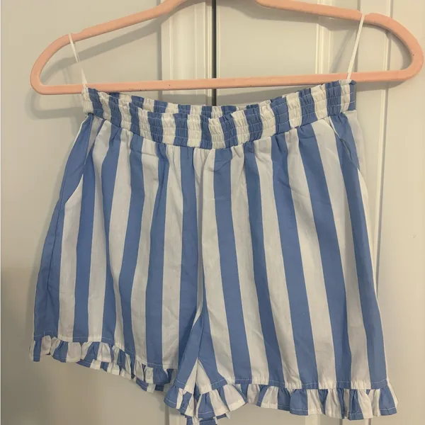 Blue and White Striped Women's Set - Image 2