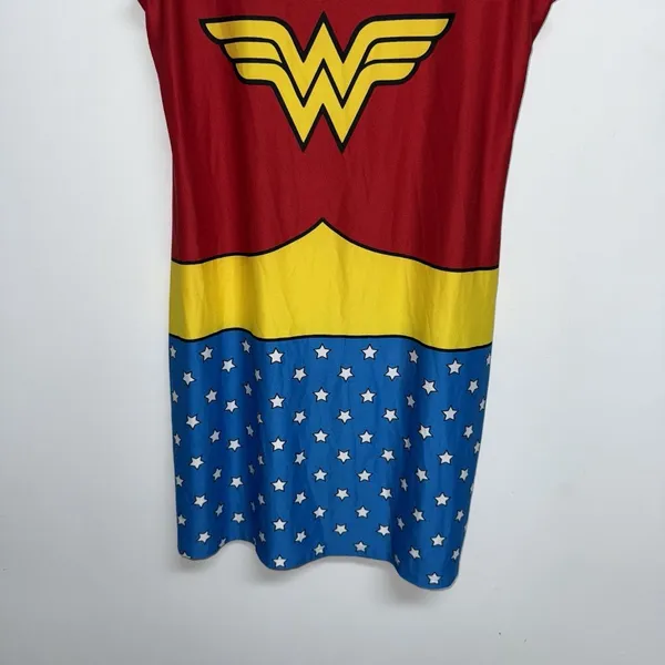 Wonder Woman Nightgown Womens JR SZ L 11 13 Sleepwear Cosplay Halloween Costume - Image 3