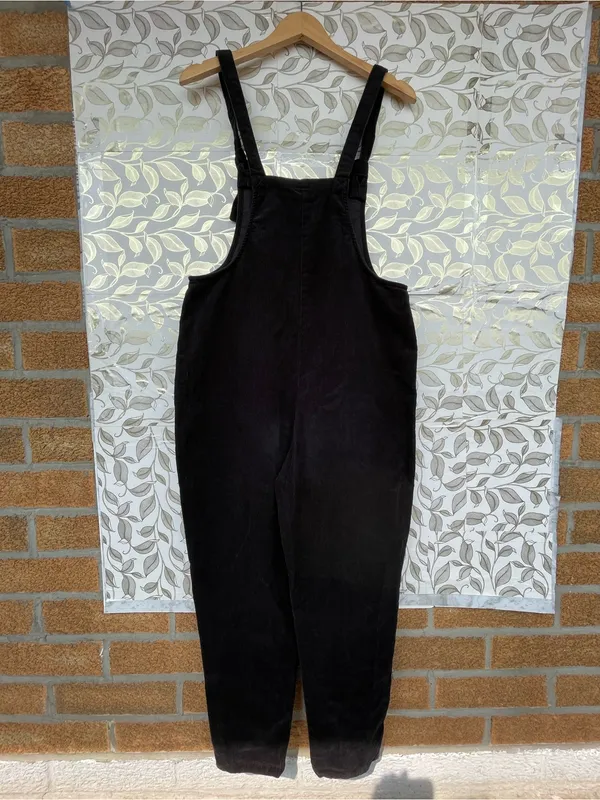 Lucy & Yak Black Organic Cord Dungarees US 6 UK 10 Whimsigoth Overalls - Image 7