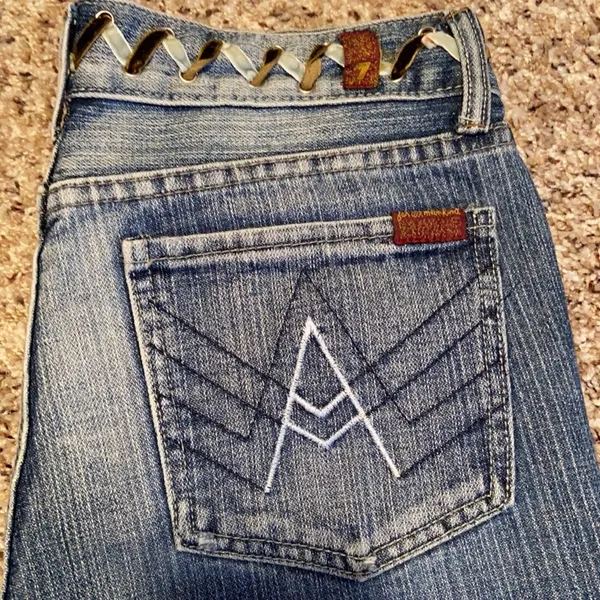 7 For All Mankind “A” Pocket Bootcut Flare Jeans - Image 2