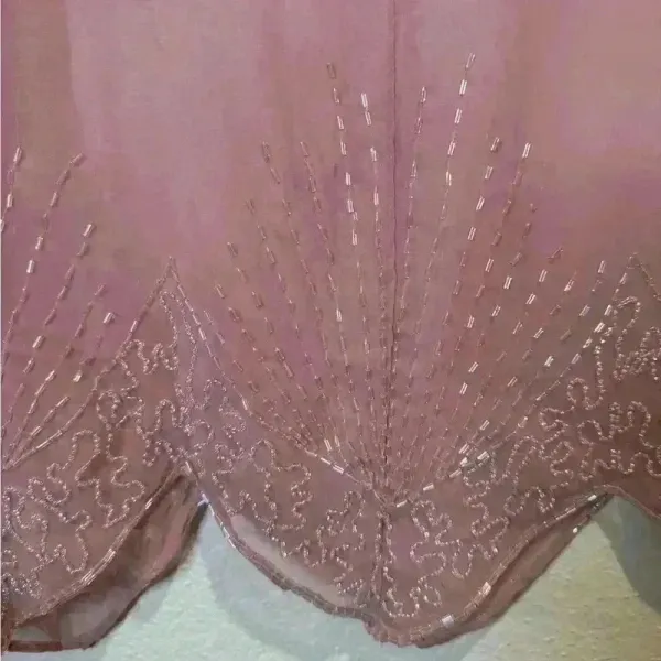Vintage Jack Bryan Pink Sheer Beaded‎ Top Size M - Image 10