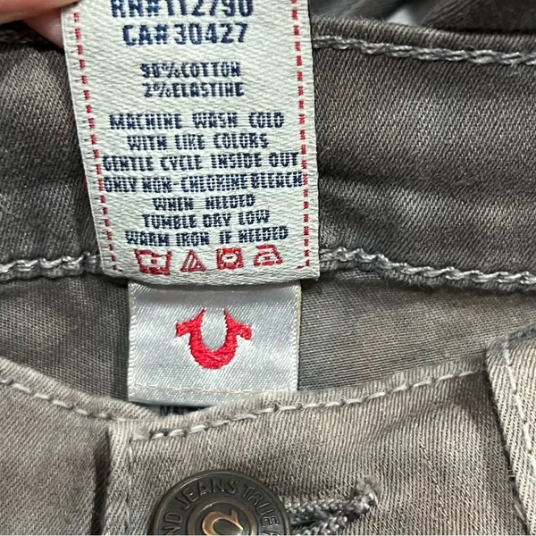 True Religion‎ Casey Straight Marble Brown Acid Wash Jeans Size 26 - Image 7