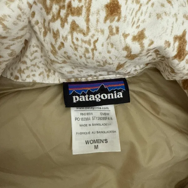 Patagonia Toggle Down Puffer Vest Cream Birch White Brown Size Women's Medium - Image 3