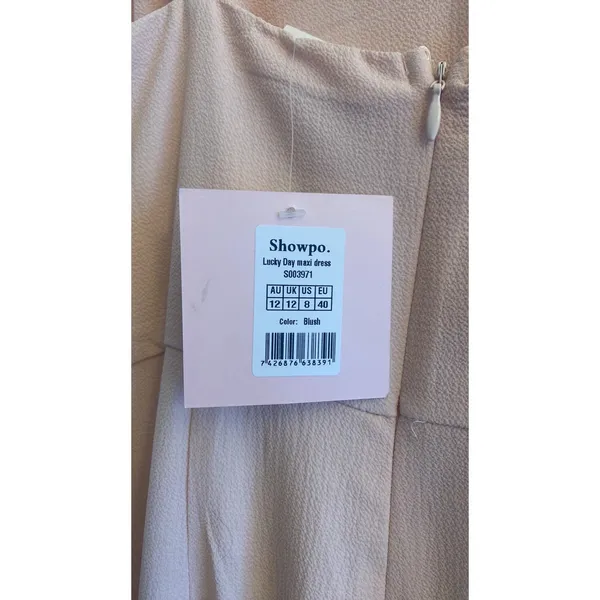Showpo‎ Lucky Day Maxi Dress Womens Size 8 Blush Pink Formal Wedding Guest Crepe - Image 7