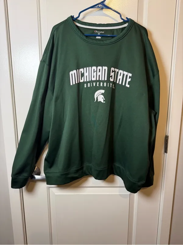 Champion Michigan State Dark Green Crewneck Sweatshirt - Image 3