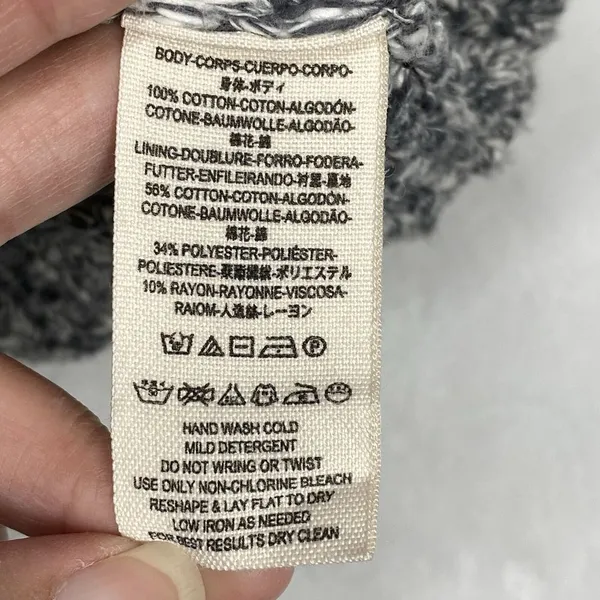 Free People Sweater Jacket Womens XS Oversized Hooded‎ Full Zip Open Knit boho - Image 5