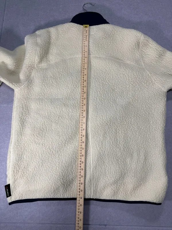 J.Crew Nordic Fleece Full Zip Jacket Size XL White Polartec - Image 8
