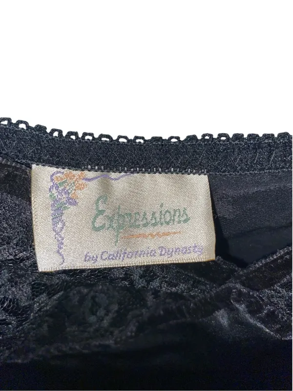 Vintage Expressions Satin Lace chemise mini nightie lingerie romantic Coquette - Image 7