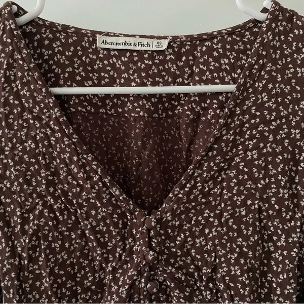 Abercrombie & Fitch Dark‎ Brown Patterned Blouse - Image 2