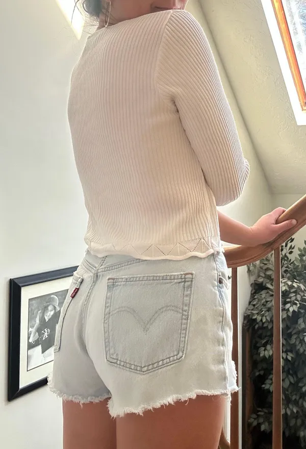 it's our time Vintage 90s White Tie Front Cardigan - Image 2
