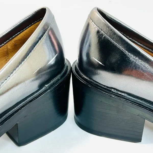 Coach Heath Block Heel Penny Loafer Mirror Metallic Leather size 9 EUC - Image 10