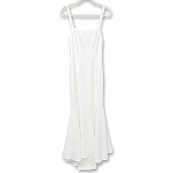 Lulus Luxe Bridal NWOT Safine White Backless Mermaid Maxi Wedding Dress Medium - Image 5