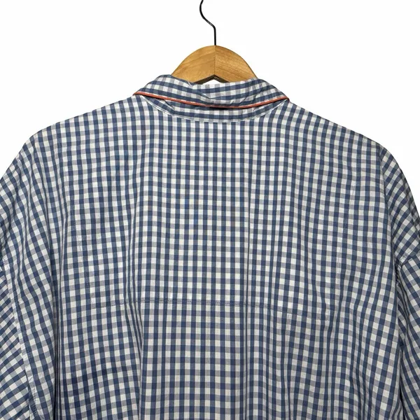 Polo Ralph Lauren Pajama Sleep Shirt Mens XL Blue Gingham Cotton Nightshirt Pony - Image 4
