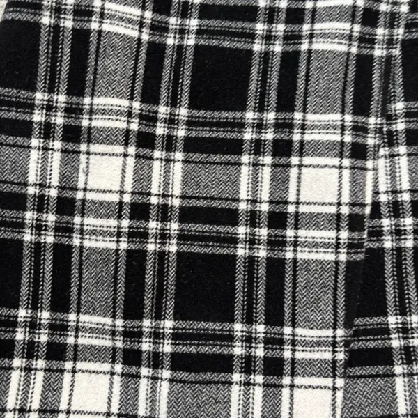 Hollister Black and White Asymmetrical Plaid Mini Skirt - Image 3