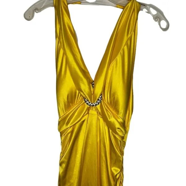 My Michelle Yellow Halter Dress - Image 2