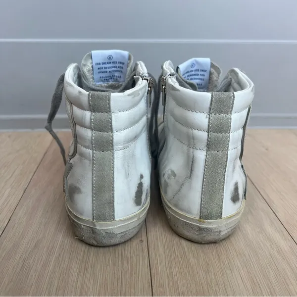 Golden Goose Women's Slide High Top Sneakers in White - Image 5
