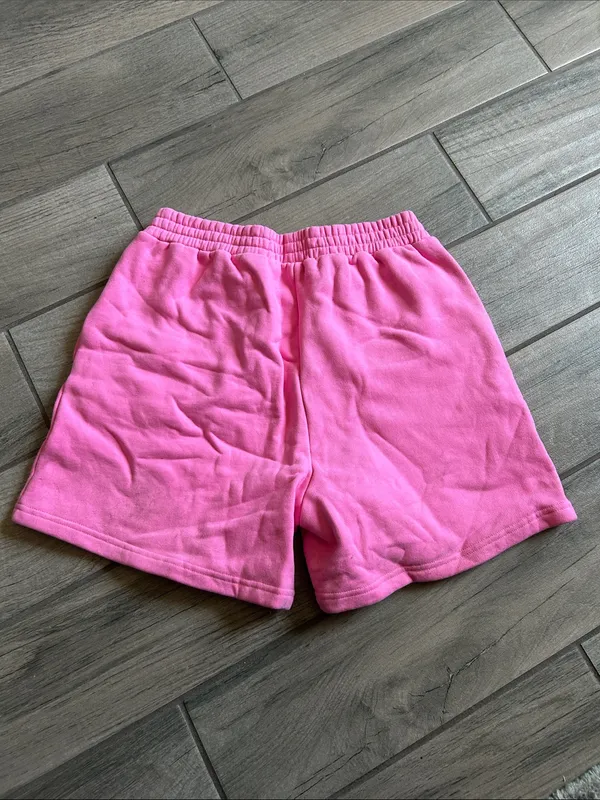 Pink Athletic Lounge Shorts with Elastic Waist - Image 4