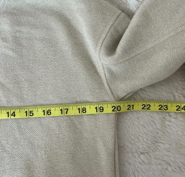 American Eagle Terry Cloth Sweatshirt Cream Gold Metallic Pullover - Image 9