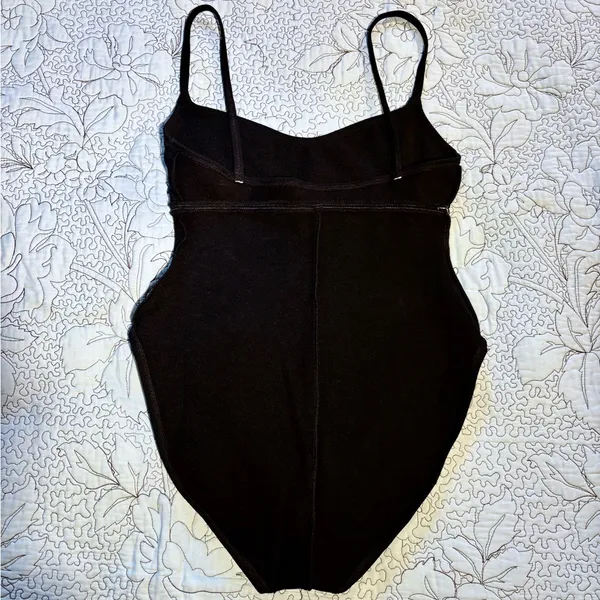 Vintage Oscar de la Renta Black White Bow One Piece Swimsuit Sz 14💛 - Image 7