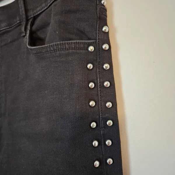 Joe’s Jeans Black Studded Flawless The Charlie High Rise Skinny Ankle casual - Image 4