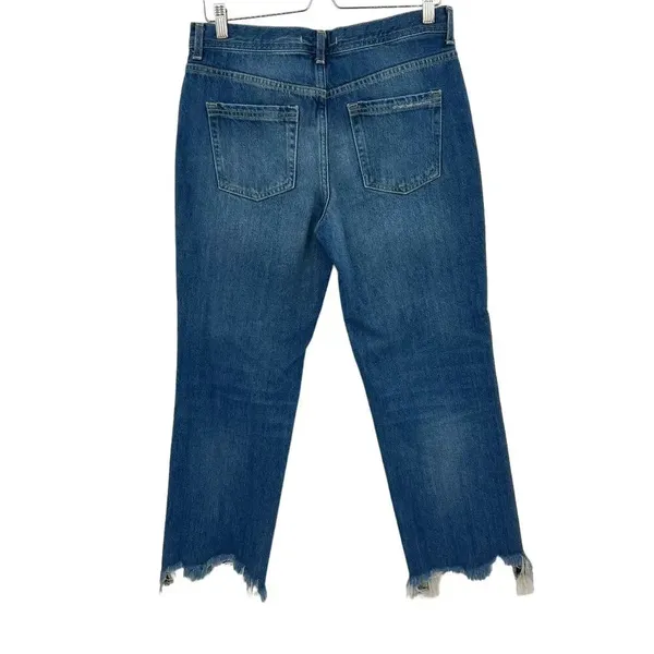 Free People Maggie Straight Jeans‎ Sequoia Blue Denim Size 28 - Image 9