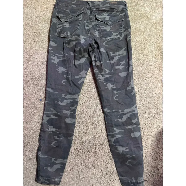 KUT from the Kloth Ankle Skinny Camo Pants Grey Size 6 Utility Zipper Hem - Image 7