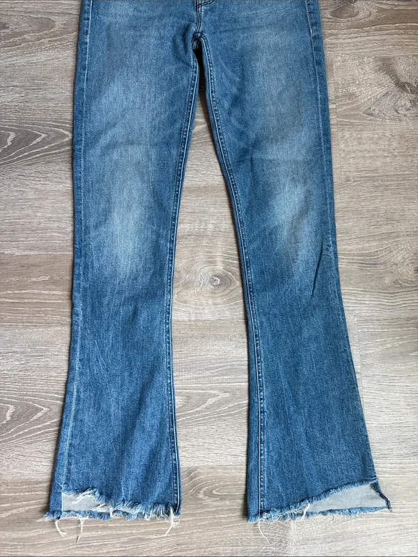 Mother The Runaway Step Fray Jeans in Runaway Train 26 - Image 6