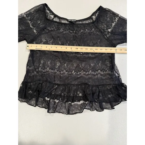 Miss Chievous Top Womens Large Lace Sheer Dark Romantic Vamp Whimsigoth Travel - Image 5