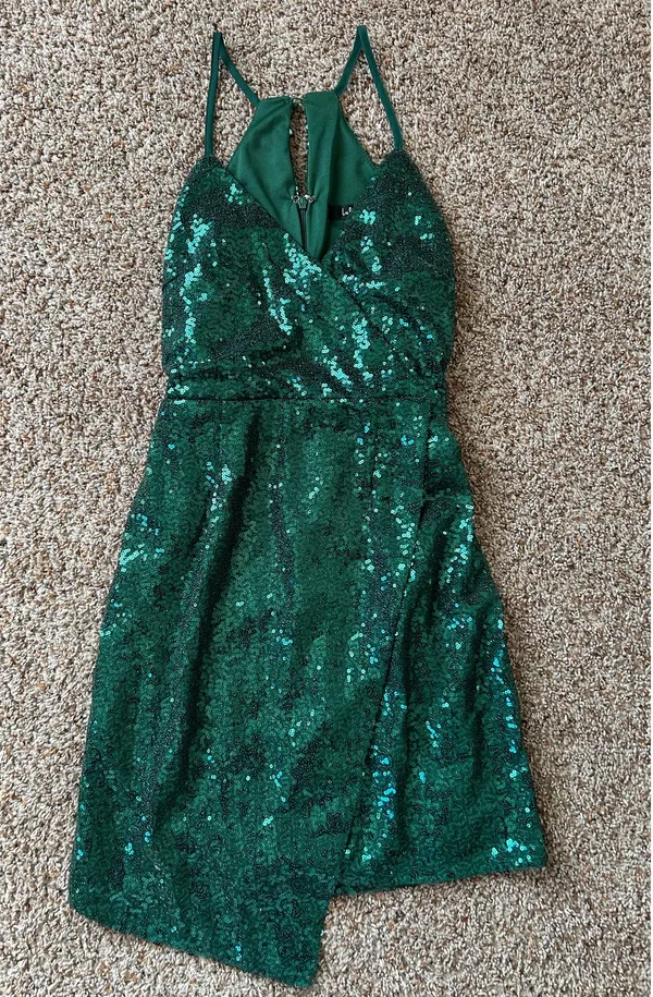 Lulus Green Sequin Dress - Image 2