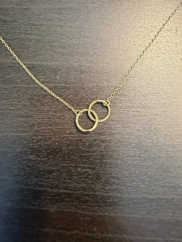 Double loop dainty necklace Gold - Image 2