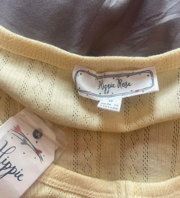 Yellow Buttoned Top Size M - Image 2