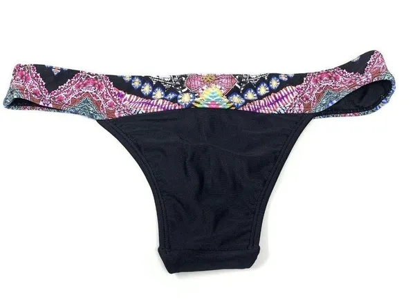 PILYQ Women Multicolor Hindi Banded Teeny Bikini Swim Bottom Size Small - Image 2