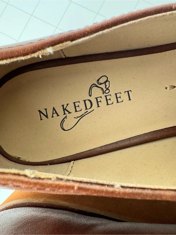 Naked Feet Mauve Platform Loafers with Chain Detail - Image 8
