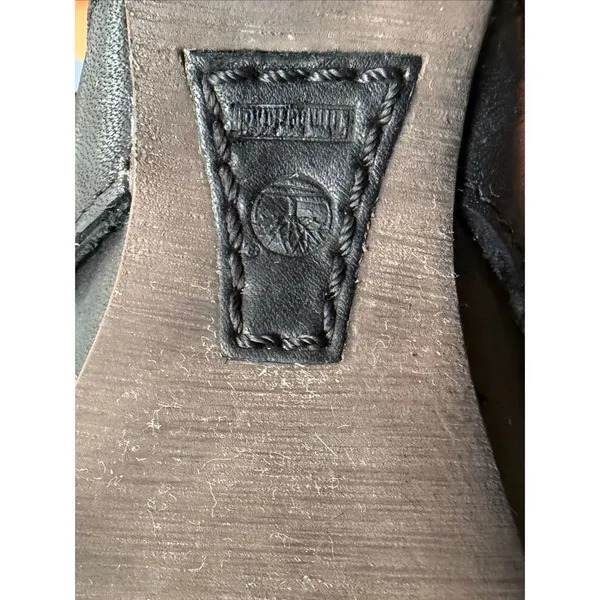 Timberland Women’s Black Leather Slip On Mules Size 7.5 Comfort Shoes - Image 8