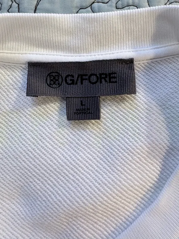 G/FORE Coordinates French Terry Oversized Pullover Sweatshirt White Sz L🧡 Size L - Image 9